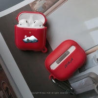 AirPods Pro 冬日雪山 客製英文名 保護套 TPU收納盒 附掛勾