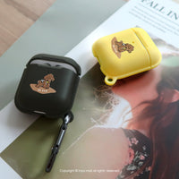 AirPods / AirPods Pro 焦糖貴賓犬保護套 TPU收納盒 附掛勾