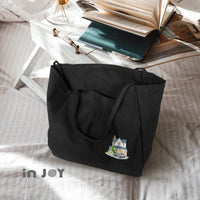 感受生活 經典黑 大方口 帆布包