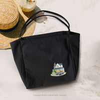 感受生活 經典黑 大方口 帆布包