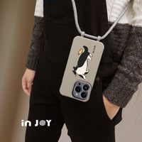 iPhone 17/16/15/14/13/12/SE3 賓士貓與麻吉 二合一防摔背繩手機殼