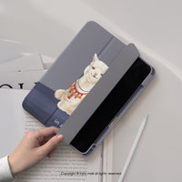 iPad case12.9/Air5/iPad 9/mini 7自由自在草泥馬附筆槽平板保殼