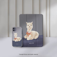 iPad case12.9/Air5/iPad 9/mini 7自由自在草泥馬附筆槽平板保殼