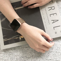 客製化禮物 Apple Watch series 不鏽鋼金屬錶帶客製專屬雷雕刻字