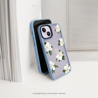 iPhone 17/15 手機殼∣柔白香氛花朵 MagSafe 磁吸手機殼