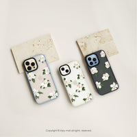 iPhone 17/15 手機殼∣柔白香氛花朵 MagSafe 磁吸手機殼