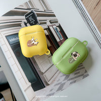 AirPods / AirPods Pro 好好生活巴哥犬 保護套 TPU收納盒 附掛勾