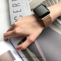 客製化禮物 Apple Watch series 不鏽鋼金屬錶帶客製專屬雷雕刻字