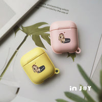 AirPods / AirPods Pro 奶油臘腸犬 保護套 TPU收納盒 附掛勾
