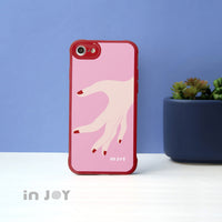 iPhone11pro/11max/SE3愛的分不開粉色耐撞擊邊框手機殼