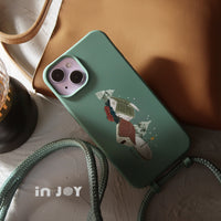 iPhone 17/16/15/14/13/12/SE3 聖誕假期 二合一防摔背繩手機殼