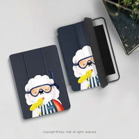 iPad 12.9/Air5/iPad 9/mini7系列 泳裝毛子 皮革平板保護套