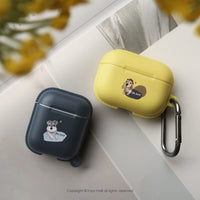 AirPods / AirPods Pro 奶油臘腸犬 保護套 TPU收納盒 附掛勾
