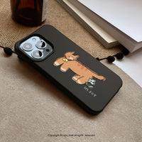 iPhone 17/16/15/14/13/12/SE3 後花園橘貓 二合一防摔背繩手機殼