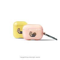 AirPods / AirPods Pro 奶油臘腸犬 保護套 TPU收納盒 附掛勾
