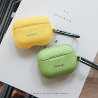AirPods Pro 客製文字 保護套 TPU收納盒 附掛勾 可刻字