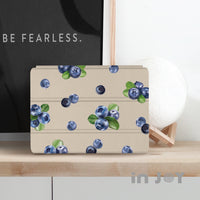 iPad case 12.9/Air5/iPad 8/mini5微醺小藍莓 皮革平板保護套