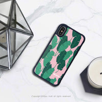 iPhone 14/14 Pro/13/12/11/SE3 浪漫仲夏之葉 耐撞擊邊框手機殼