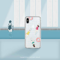 iPhone 14/14 Pro/13/12/11/SE3 游泳時光 透明耐衝擊防摔手機殼