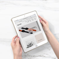 iPad case 12.9/Air5/iPad 8/mini5微醺小藍莓 皮革平板保護套