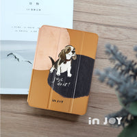 iPad 12.9/Air5/iPad 9/mini 5系列 開朗米格魯 皮革平板保護套