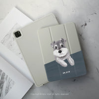iPad case 12.9/Air5/iPad 9/mini 7 迷你雪納瑞 附筆槽平板保護套