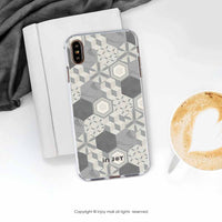 iPhone 16/15/14/13/12/SE3 復古歐式花磚 透明耐衝擊防摔手機殼