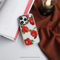 iPhone 17/16 手機殼∣優雅山茶花 MagSafe 磁吸手機殼