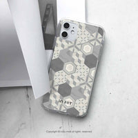 iPhone 16/15/14/13/12/SE3 復古歐式花磚 透明耐衝擊防摔手機殼