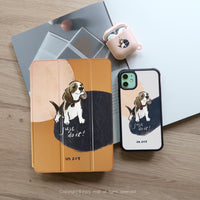 iPad 12.9/Air5/iPad 9/mini 5系列 開朗米格魯 皮革平板保護套