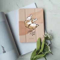 iPad 12.9/Air5/iPad 9/mini7系列 耍萌柴犬 皮革平板保護套