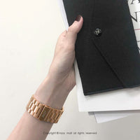 客製化禮物 Apple watch series 不鏽鋼可拆式錶帶專屬客製刻字-銀色