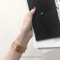 客製化禮物 Apple watch series 不鏽鋼可拆式錶帶專屬客製刻字-玫瑰金