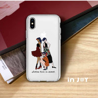 iPhone 14/14 Pro/13/12/11/SE3 姐妹們派對時間 透明耐衝擊防摔手機殼