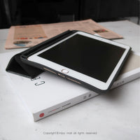 iPad case 12.9/Air5/iPad 9/mini 7 優雅山茶花 皮革平板保護套