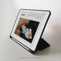 iPad case 12.9/Air5/iPad 9/mini 7 優雅山茶花 皮革平板保護套
