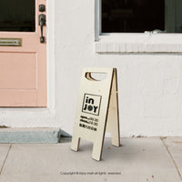 餐廳標誌 客製化的標誌 專屬訂製招牌(24x56.5cm)立地三角招牌