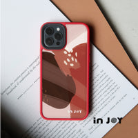 iPhone 16/15/14/13/12/11/SE3 熱情莓果幾何色塊耐撞擊手機殼