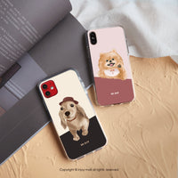 iPhone 16/15/14/13/12/SE3 輕快可愛博美犬 透明耐衝擊防摔手機殼
