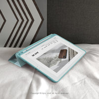 iPad 12.9/Air5/iPad 9/mini7系列 寧靜的雨天 皮革平板保護套