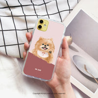 iPhone 16/15/14/13/12/SE3 輕快可愛博美犬 透明耐衝擊防摔手機殼