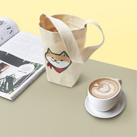 領巾柴犬環保杯袋 手搖飲料提袋