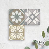 花窗莫蘭迪方型吸水杯墊 隔熱墊 餐墊