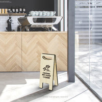 餐廳 商店 開店幫手 專屬訂製立地三角招牌 小心地滑 警示牌