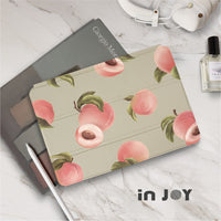 iPad case 12.9/Air5/iPad 9/mini7 戀戀水蜜桃 皮革平板保護套