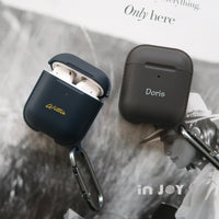 AirPods 客製文字 保護套 TPU收納盒 附掛勾 可刻字