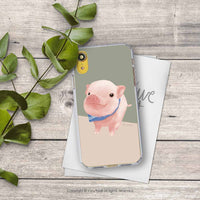 iPhone 16/15/14/13/12/SE3 波波迷你豬 透明耐衝擊防摔手機殼