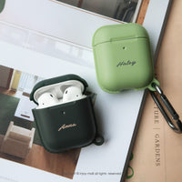 AirPods 客製文字 保護套 TPU收納盒 附掛勾 可刻字