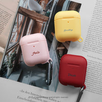 AirPods 客製文字 保護套 TPU收納盒 附掛勾 可刻字