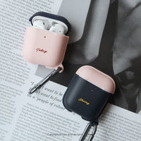 AirPods 客製文字 保護套 TPU收納盒 附掛勾 可刻字